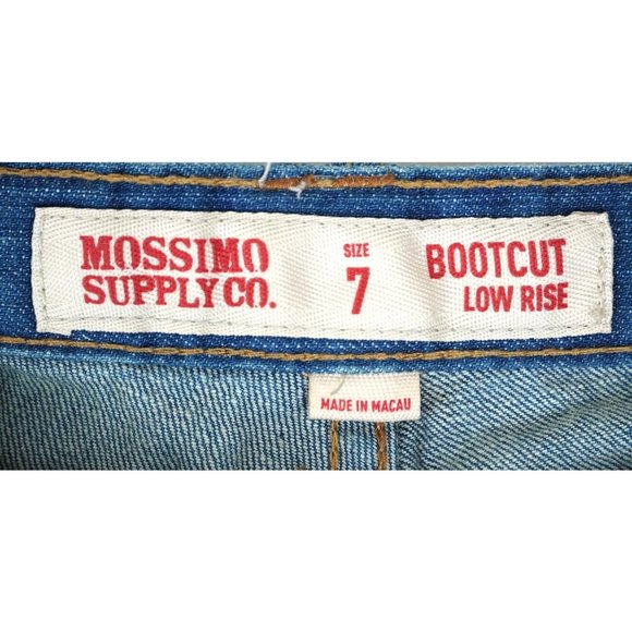 Mossimo Jeans Juniors Size 7 Bootcut Low Rise Blue Denim - Picture 6 of 12